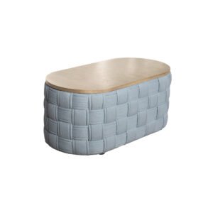 Saree Light Teal Chenille Coffee Table